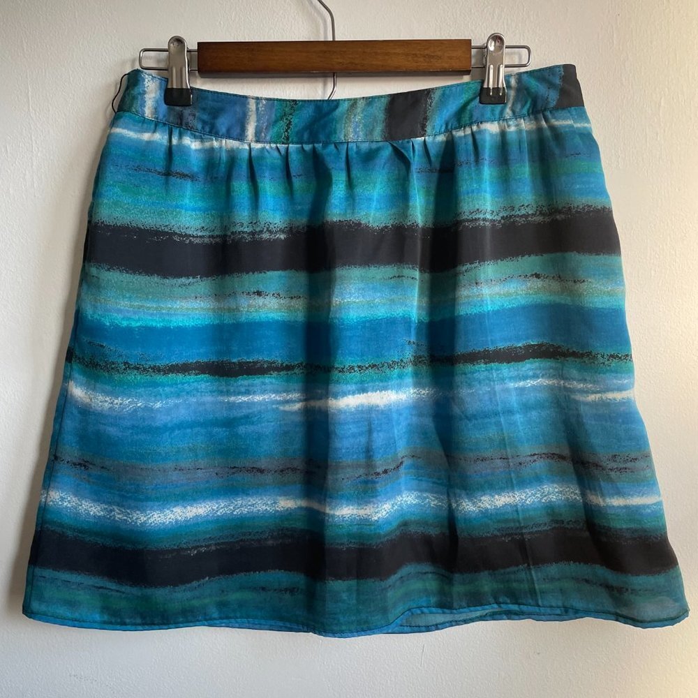 Blue Skirt, Blue Tie Dye Mini Skirt, Blue and Black Striped Skirt